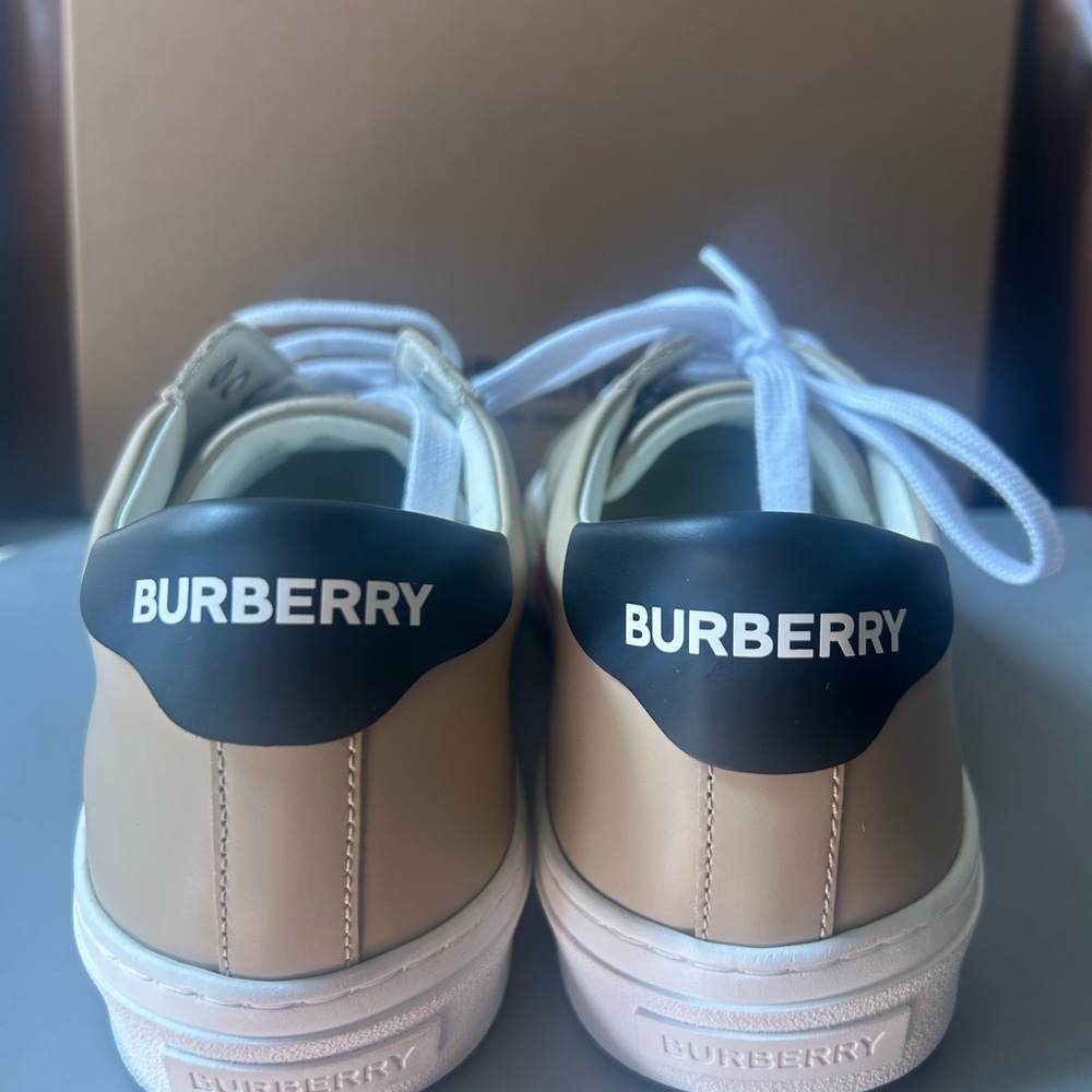 BURBERRY  Men's RANGLETON SNEAKER HONEY & BLACK SIZE 41 - Picture 6 of 8